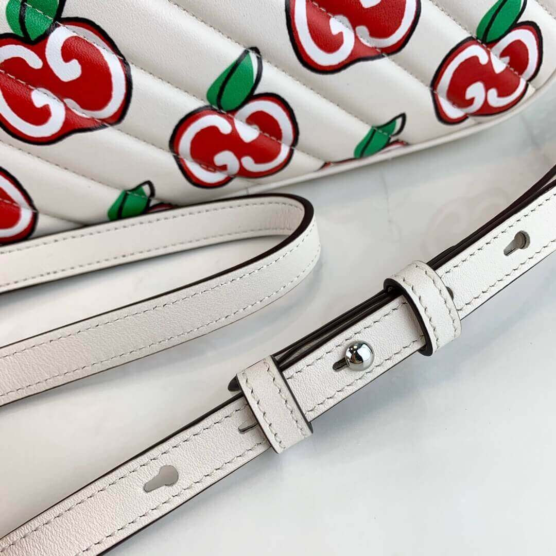 Gucci GG Apple Print GG Marmont Small Shoulder Bag 447632