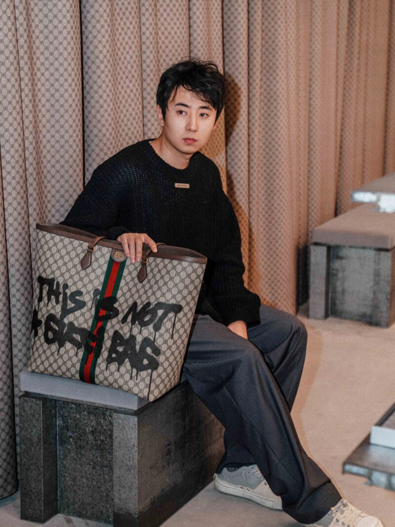 Balenciaga x Gucci Hacker Graffiti Large Tote Bag 680127