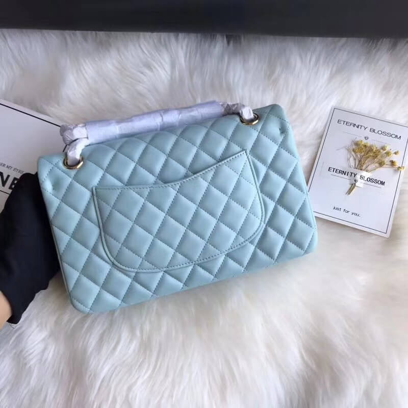 Chanel 1112 Tiffany Blue Medium Size 2.55 Lambskin Leather Flap Bag