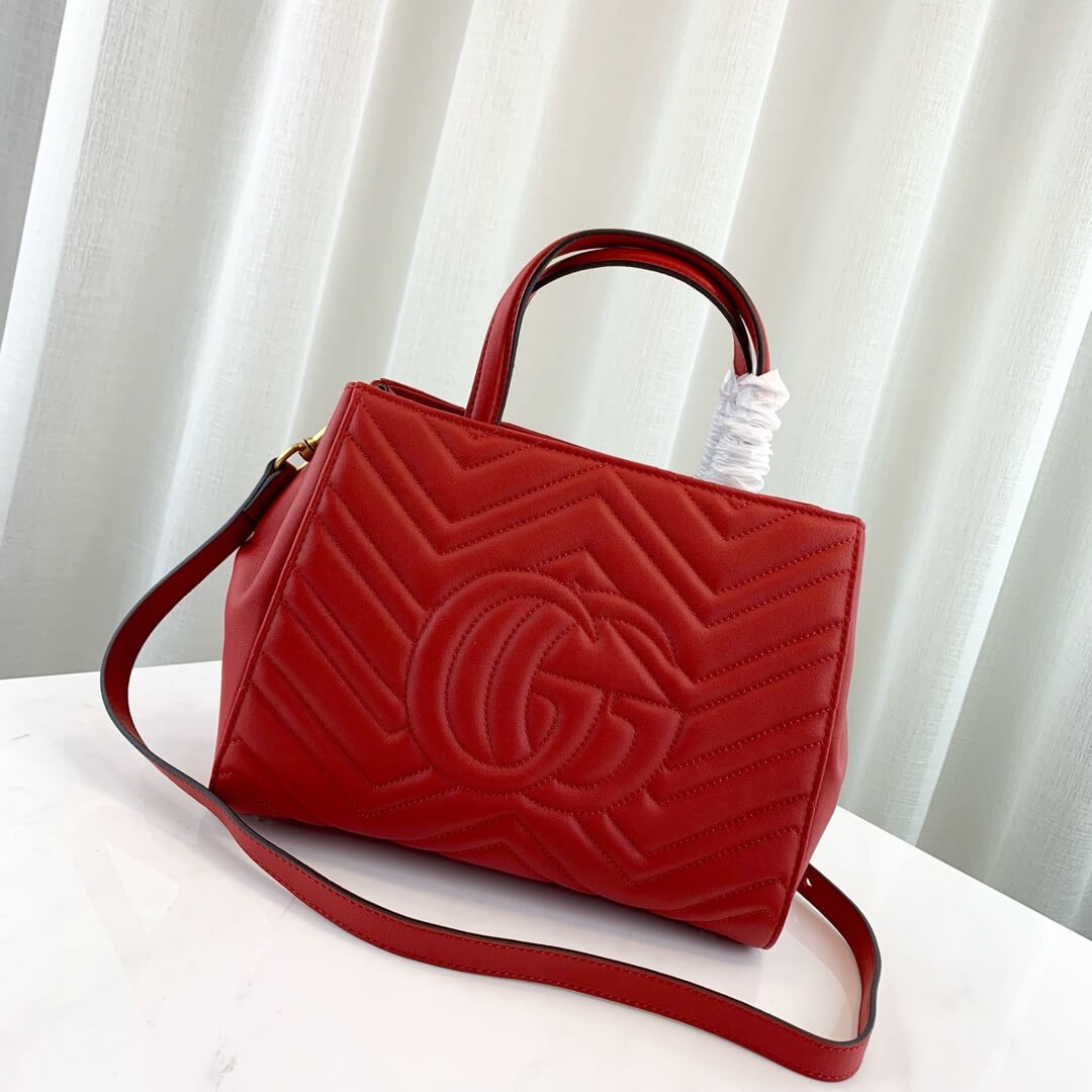 Gucci GG Marmont Small Matelasse Top Handle Bag 448054