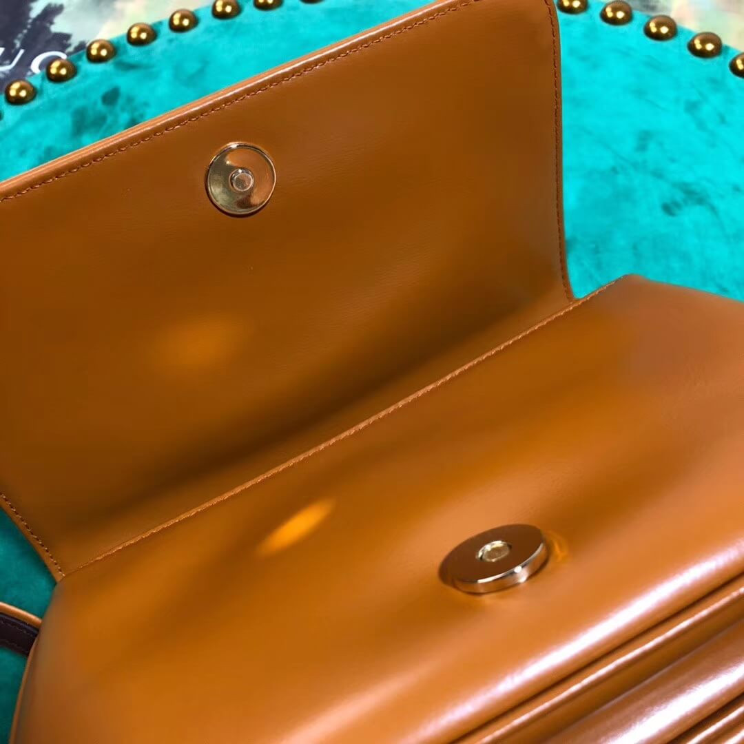 Gucci Calfskin Canvas Rajah Shoulder Bag 424224