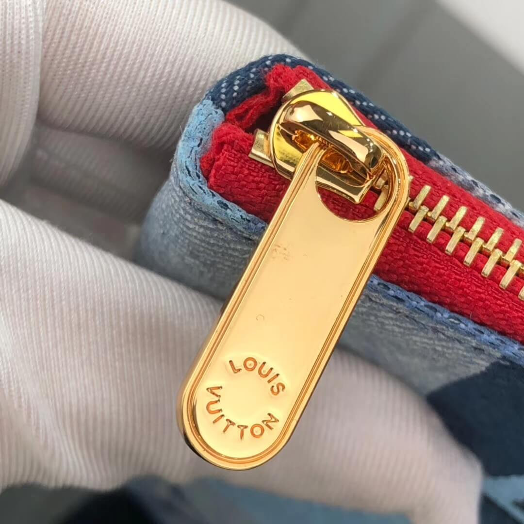 Louis Vuitton Monogram Denim Canvas Flore Chain Wallet M69036