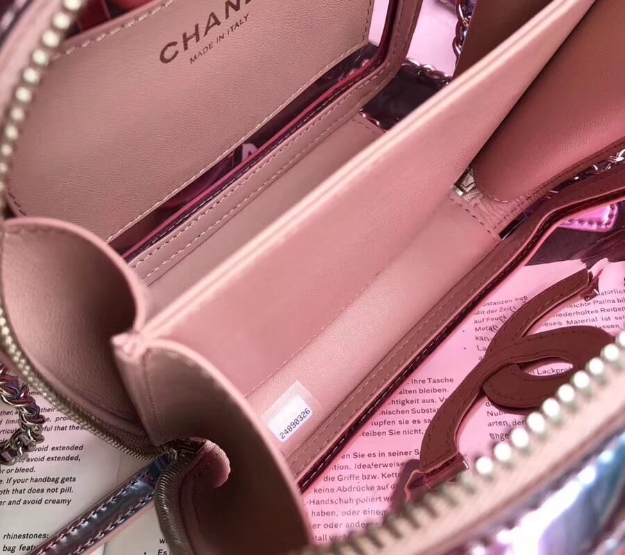 Chanel Vanity Case In Multicolour PVC A93343 Pink