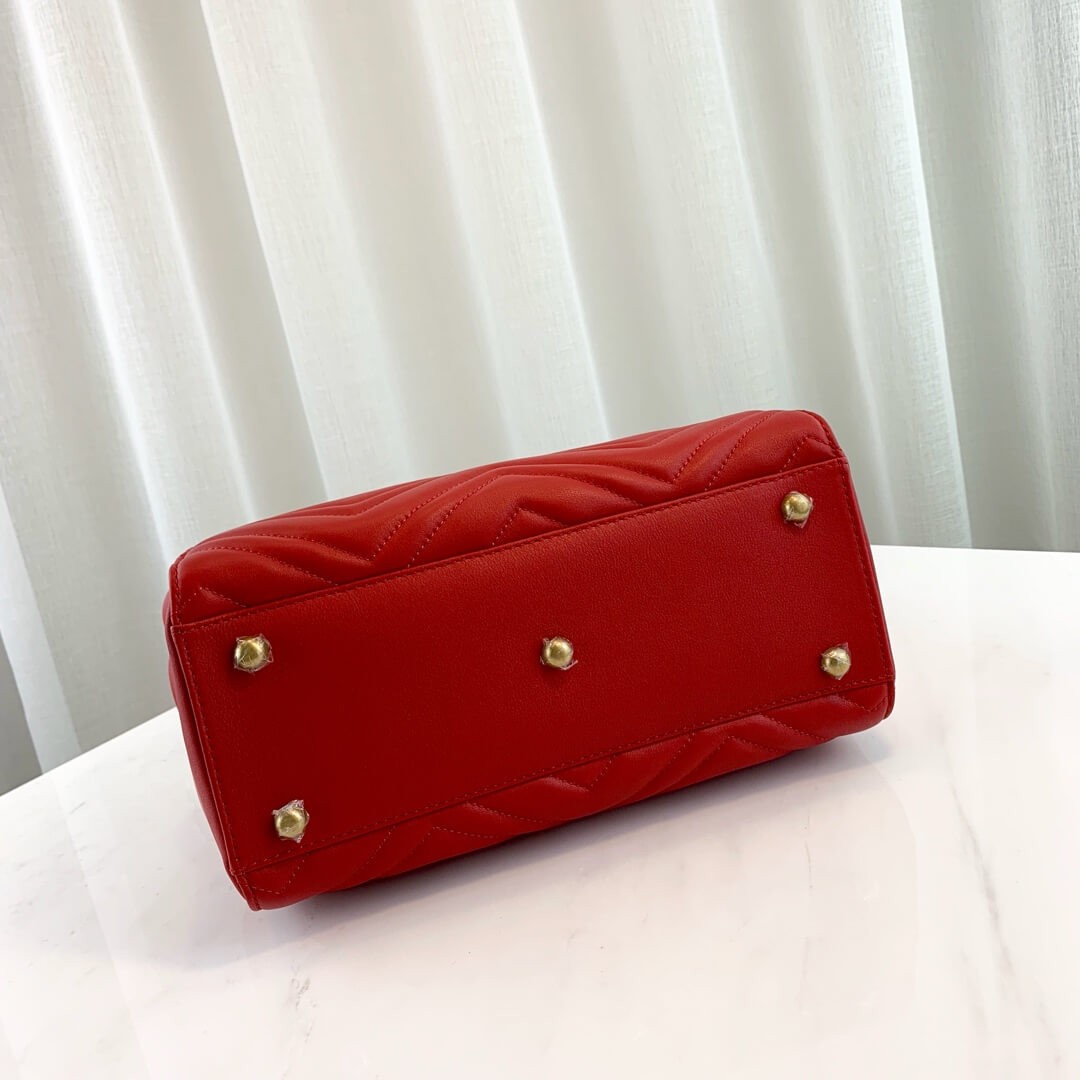 Gucci GG Marmont Small Matelasse Top Handle Bag 448054