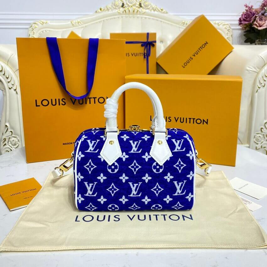 Louis Vuitton Monogram Jacquard Velvet Speedy Bandouliere 20 M20751