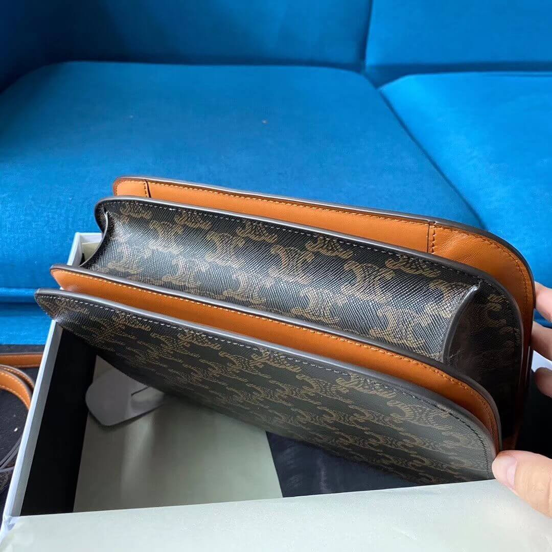 Celine Medium Classic Bag In Triomphe Canvas 189173