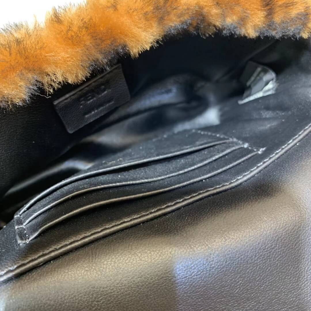 Fendi Sheepskin Mini Baguette Bag 8BS017