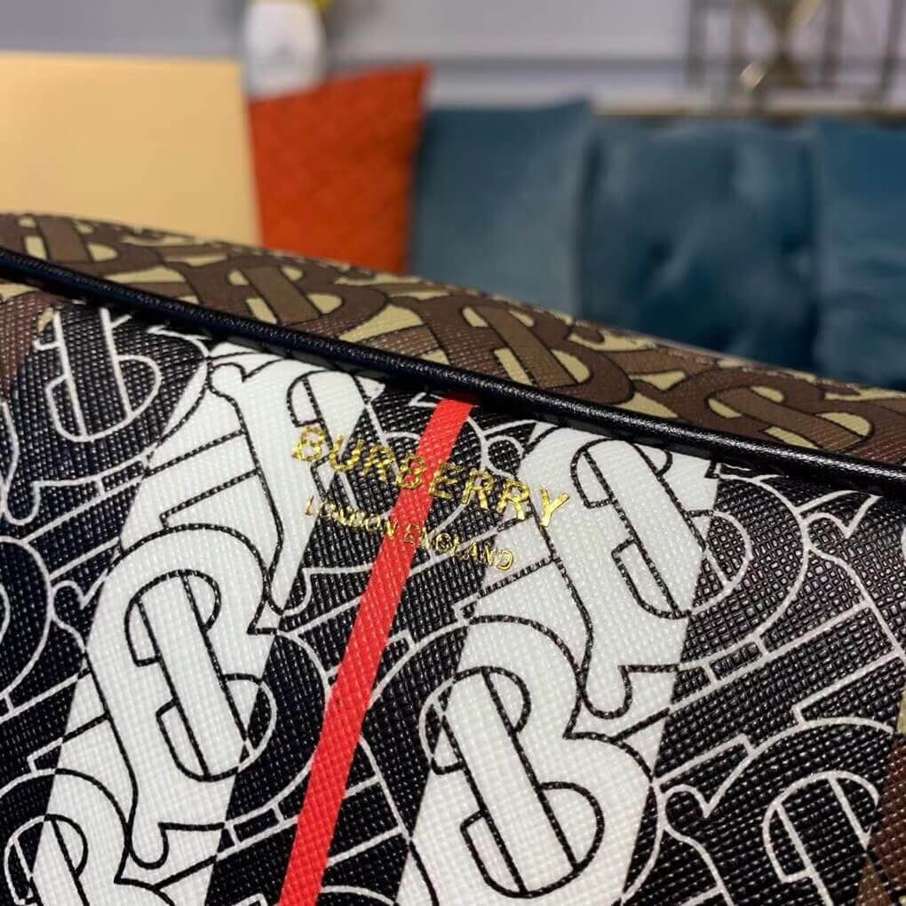 Burberry Monogram Stripe E-canvas Crossbody Bag 80216611