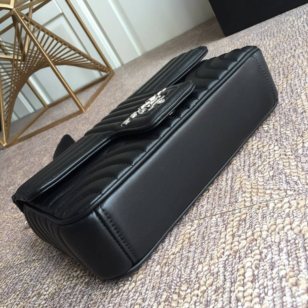 Prada Diagramme Medium Leather Bag 1BD108 Silver Hardware