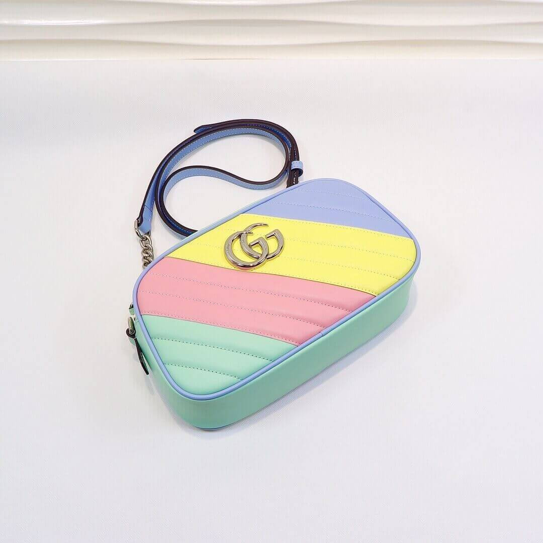 Gucci GG Marmont Small Shoulder Bag In Pastel And Rainbow 447632