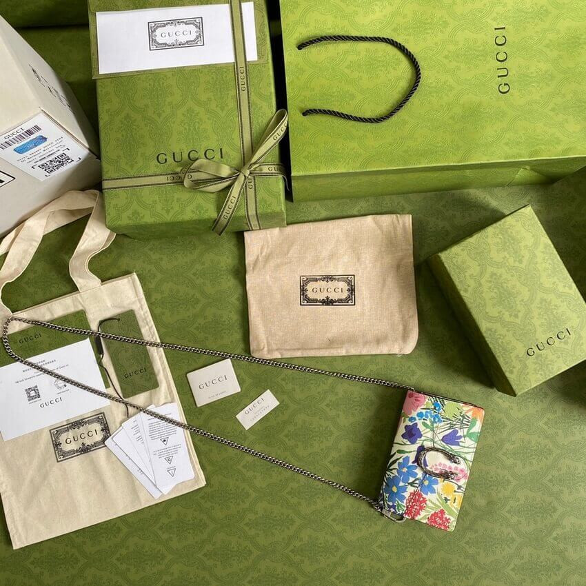 Gucci Dionysus Ken Scott Print Super Mini Bag 476432 Ivory