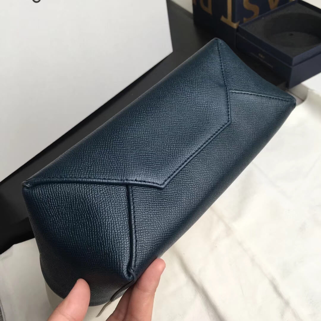 Celine Small Cabas In Grained Calfskin 189813 White/Blue