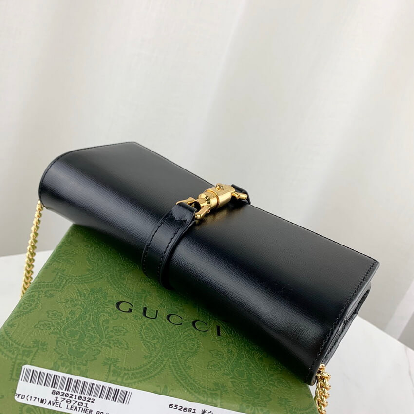 Gucci Jackie 1961 Calfskin Chain Wallet 652681