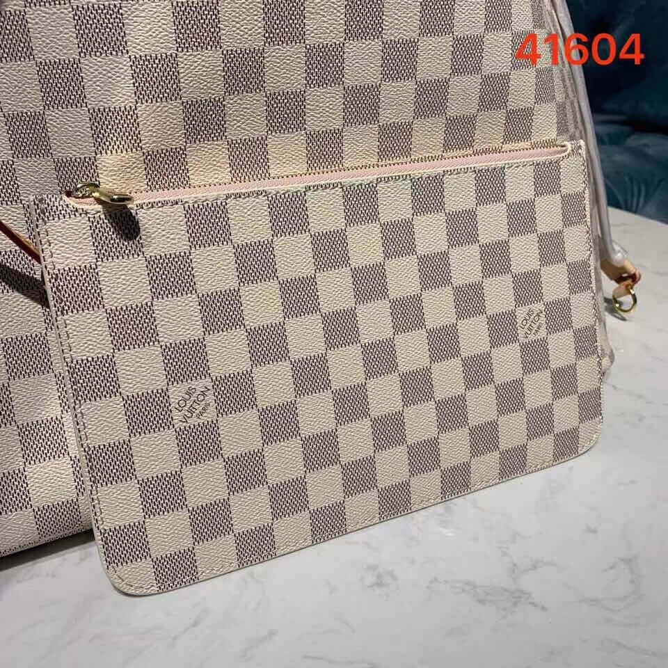 Louis Vuitton Damier Azur Canvas Neverfull GM N41604 Pink