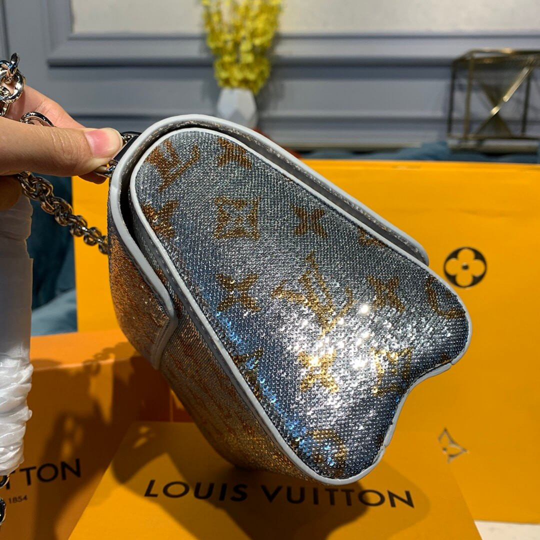 Louis Vuitton Twist PM with Silver Sequins M55842