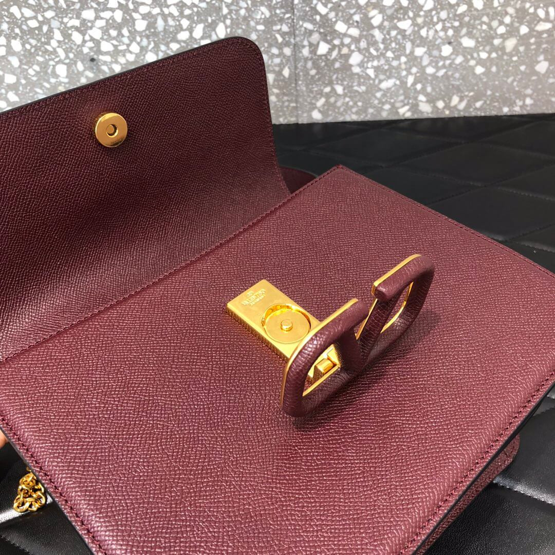 Valentino Garavani Vsling Grainy Calfskin Shoulder Bag 0028