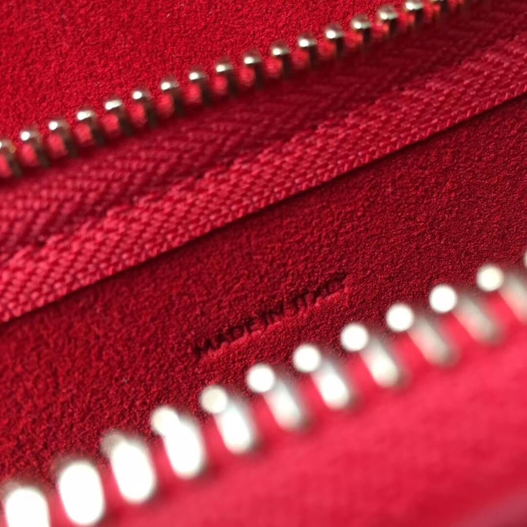 Celine Micro Belt Bag In Grained Calfskin 189153 Red