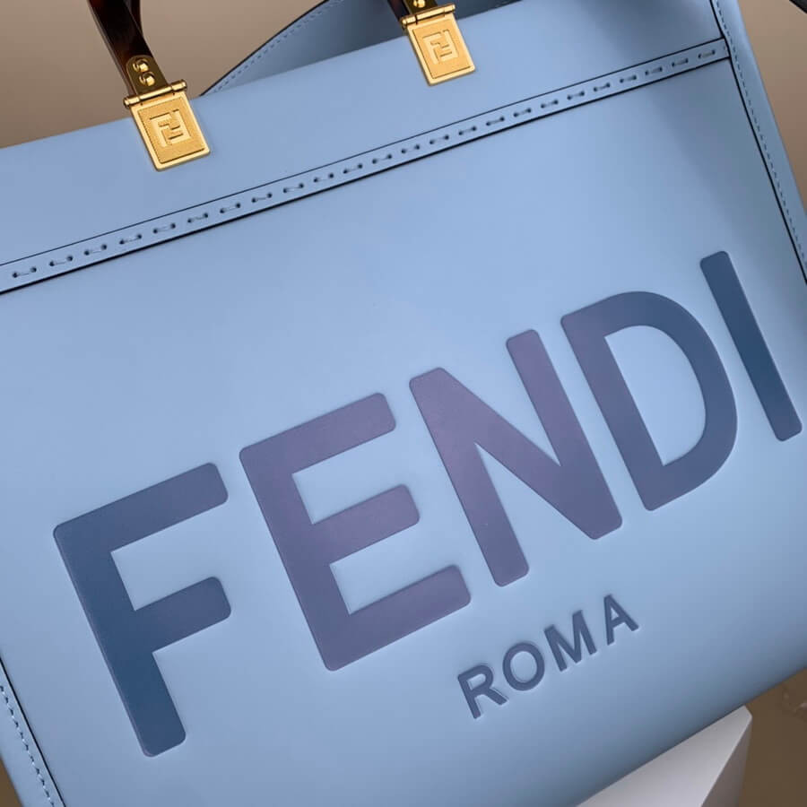 Fendi Medium Sunshine Shopper 8BH386 Light Blue