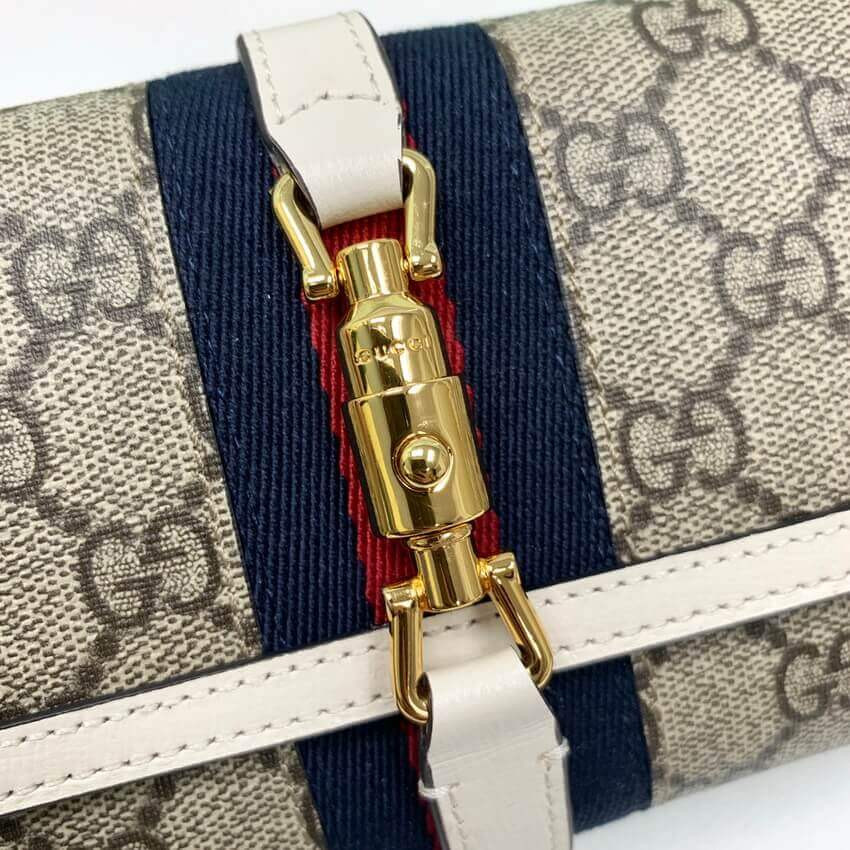 Gucci Jackie 1961 Chain Wallet 652681 White
