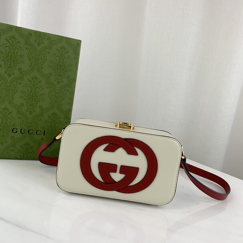 Gucci Interlocking G Mini Bag in White Leather 658230