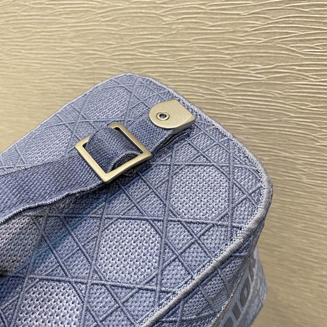 Dior Travel Vanity Case Denim Cannage Embroidery S5480