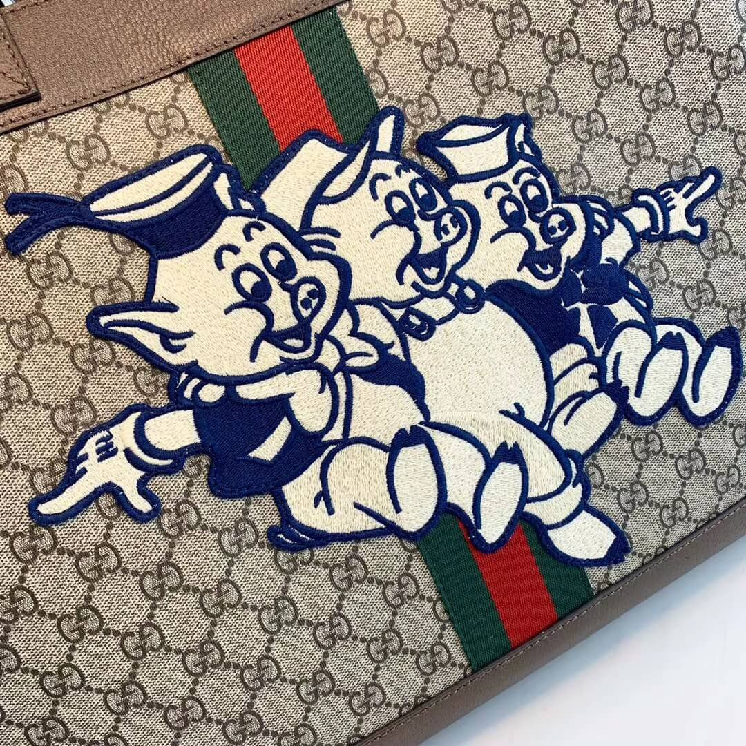 Gucci Ophidia GG Tote with Three Little Pigs 547947