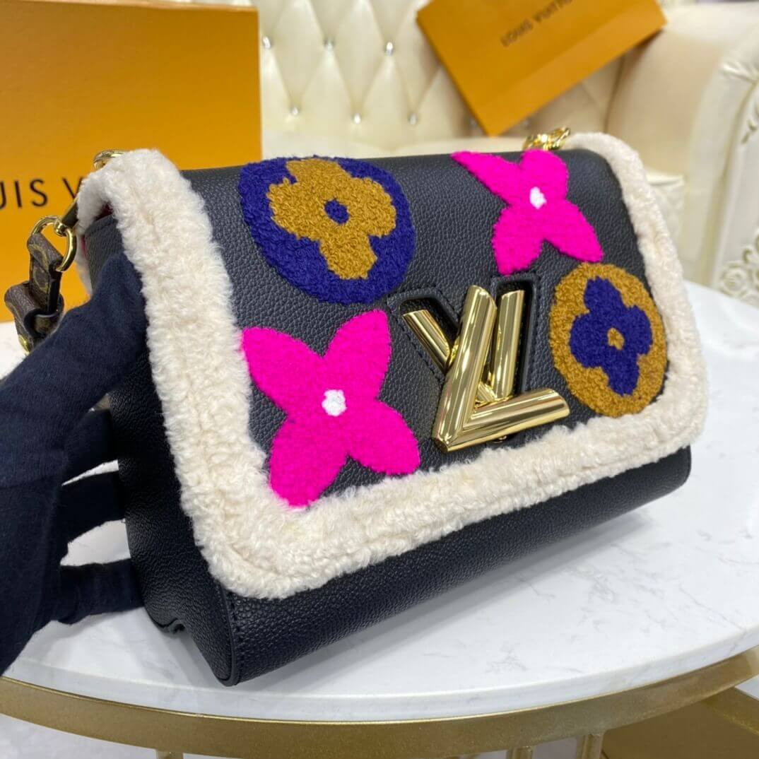 Louis Vuitton Twist MM M56976 In Leather and Shearling