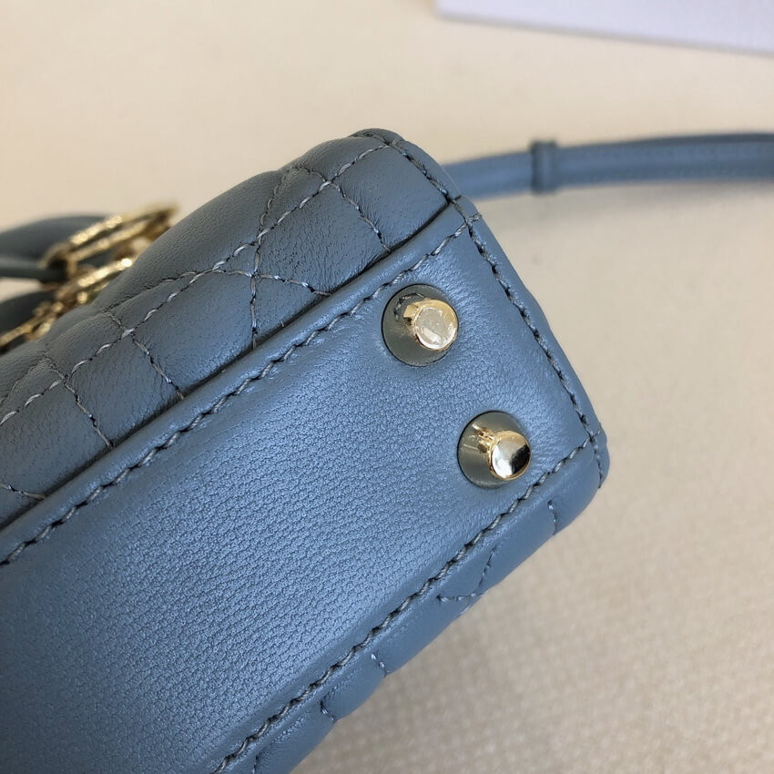 Christian Dior Micro Lady Dior Bag Cannage Lambskin S0856