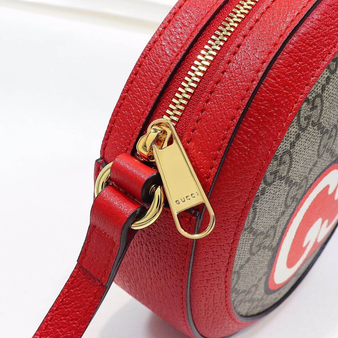 Gucci GG Apple Print Round Shoulder Bag 625216