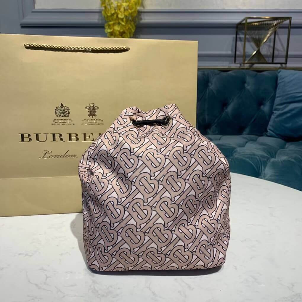 Burberry Monogram Print Nylon Drawcord Pouch 80161951