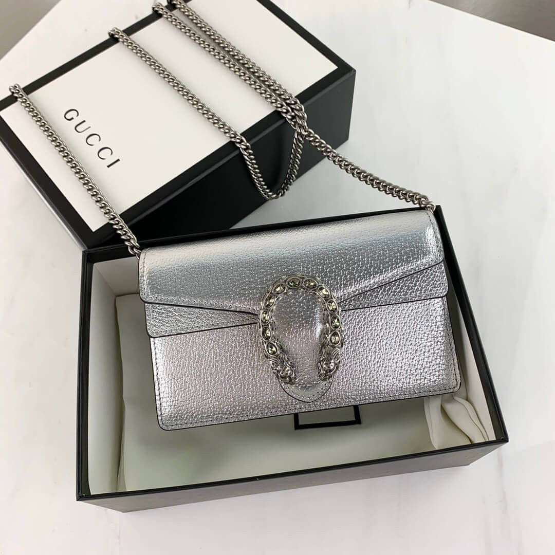 Gucci Silver Dionysus Super Mini Bag 476432
