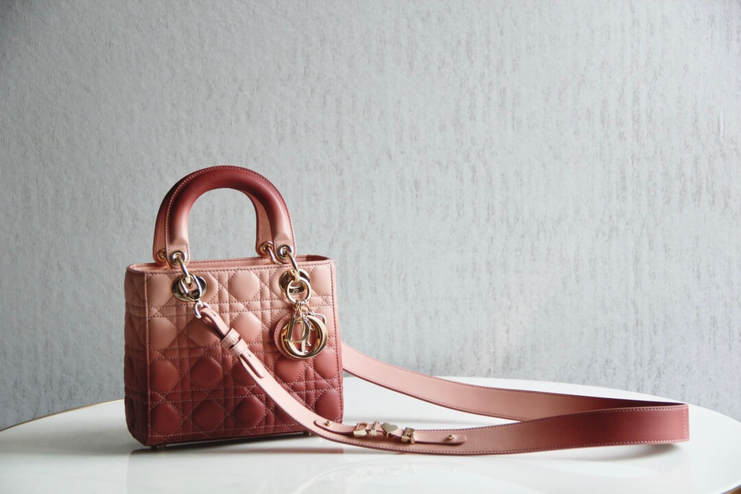 Lady Dior My ABCDior Bag in Pink Gradient Cannage Lambskin M0538