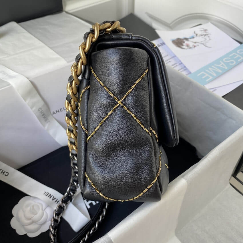 Chanel 19 Flap Bag Black AS1160 B03215