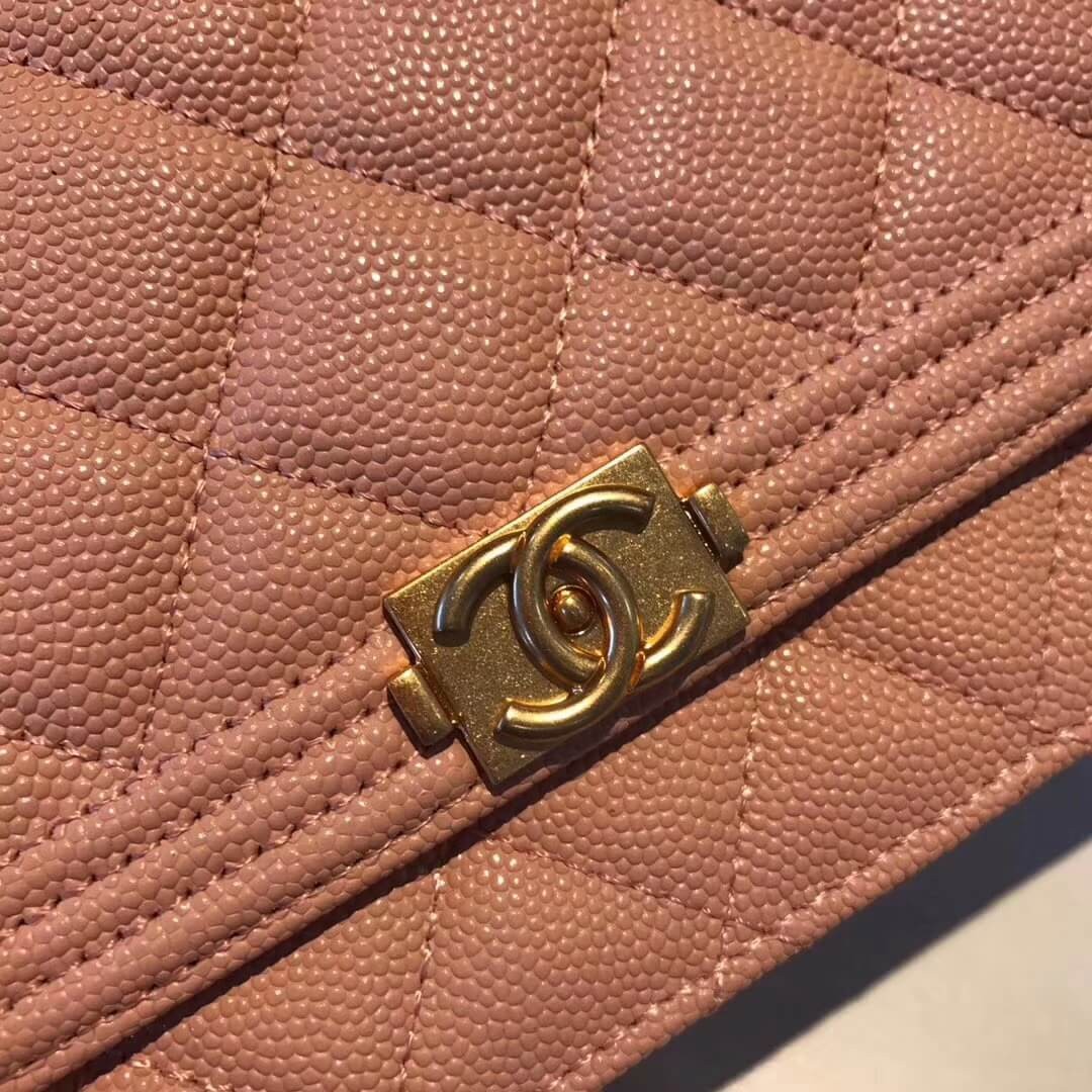 Chanel Quilted Caviar Leboy Woc Chain Bag 80287