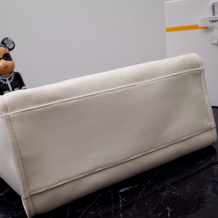 Chanel Canvas Large Deauville Pearl Tote Bag A66941