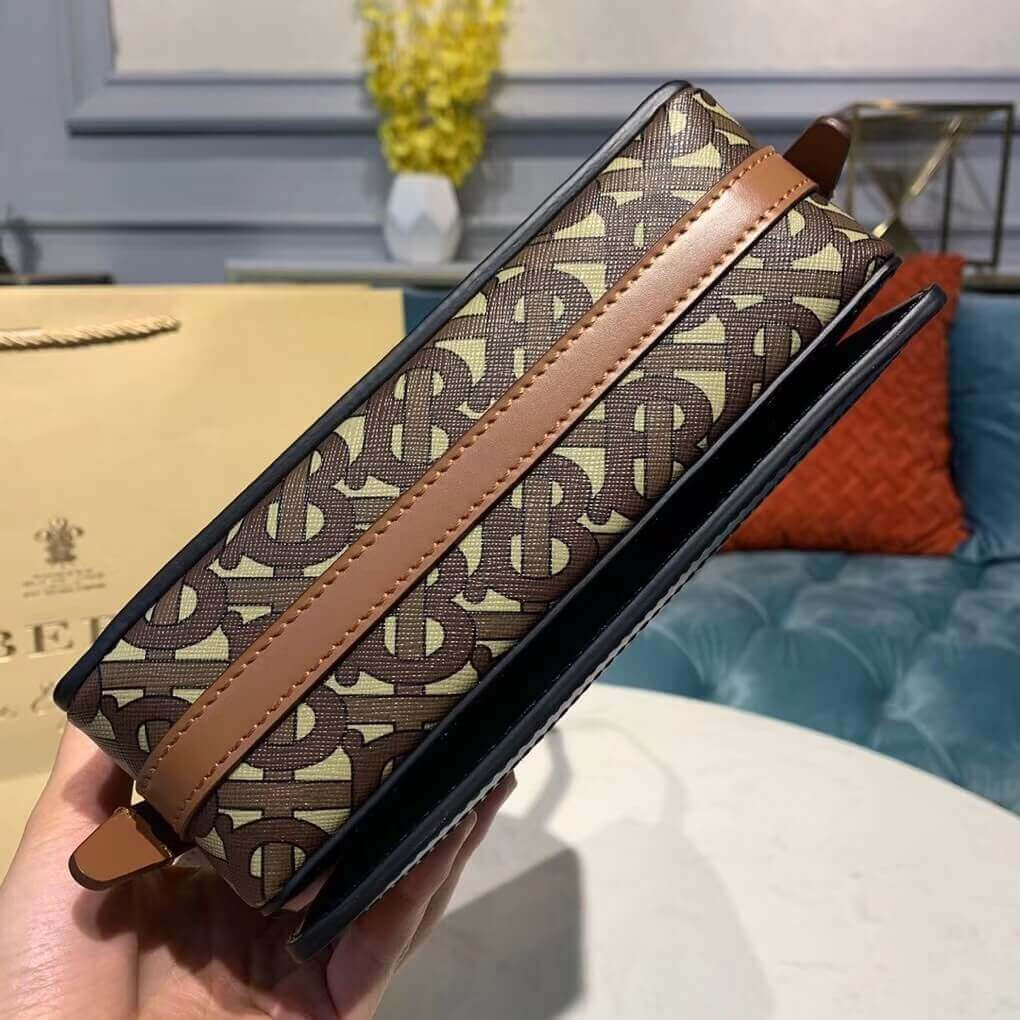 Burberry Small Monogram Print E-canvas Grace Bag 80264311