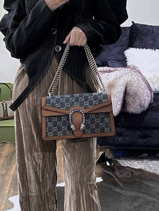 Gucci Denim Small Dionysus Shoulder Bag 400249