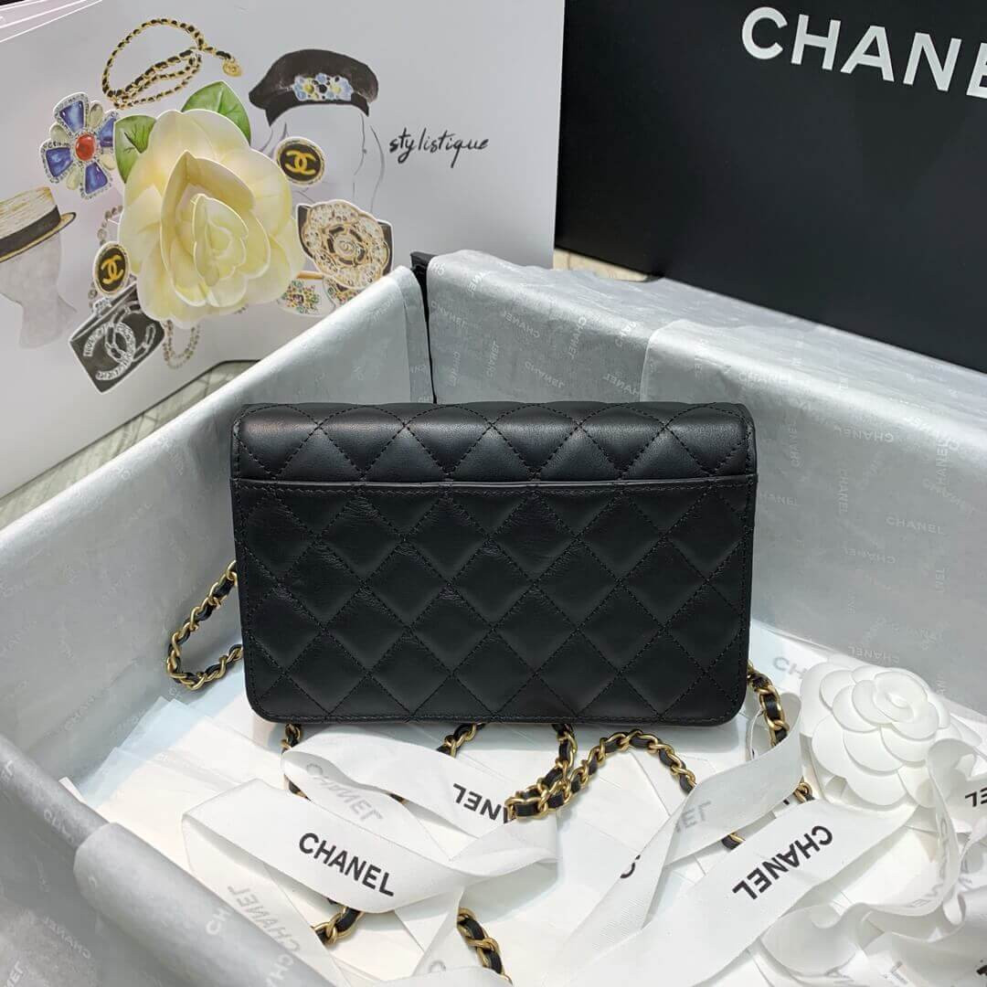 Chanel Front Logo 19cm Flap Bag 88826