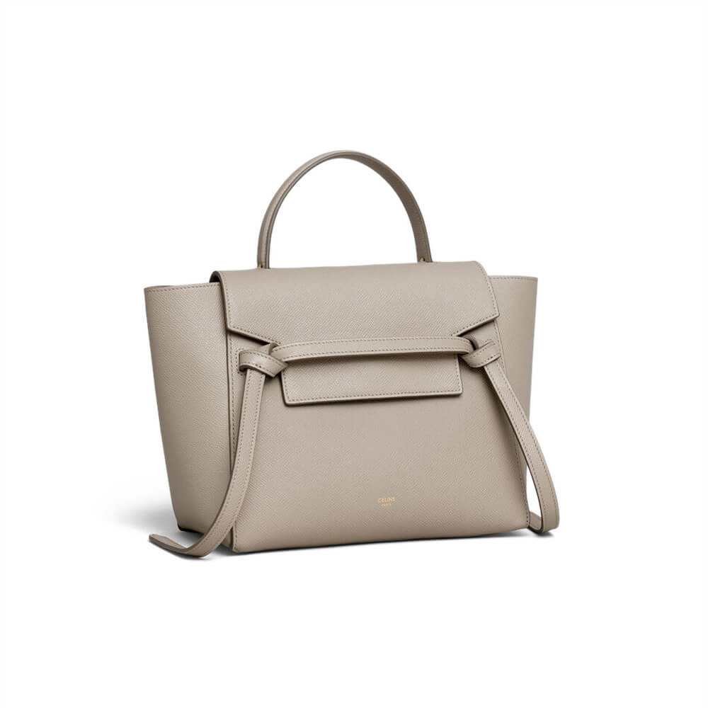 Celine Micro Belt Bag In Grained Calfskin 189153 Light Taupe