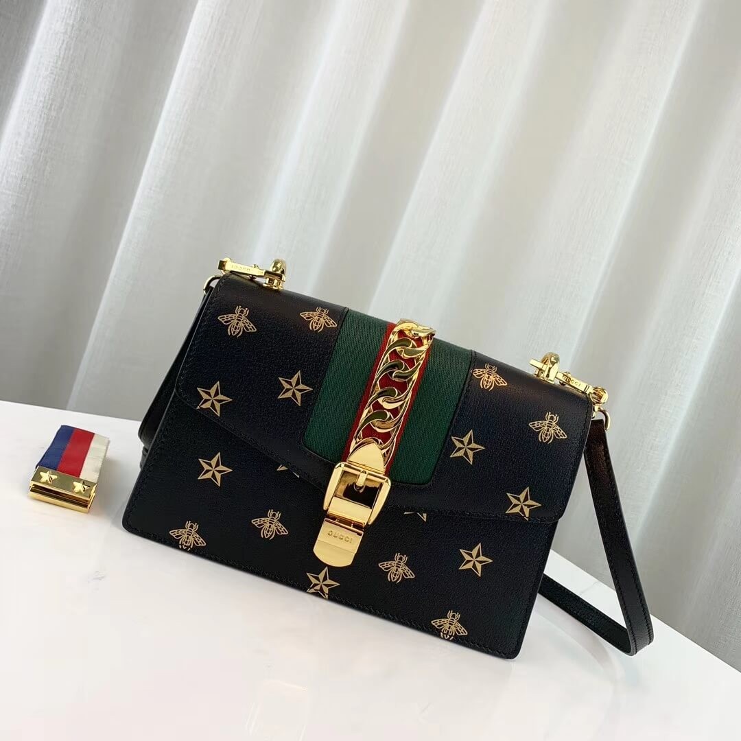 Gucci Sylvie Bee Star Small Shoulder Bag 524405
