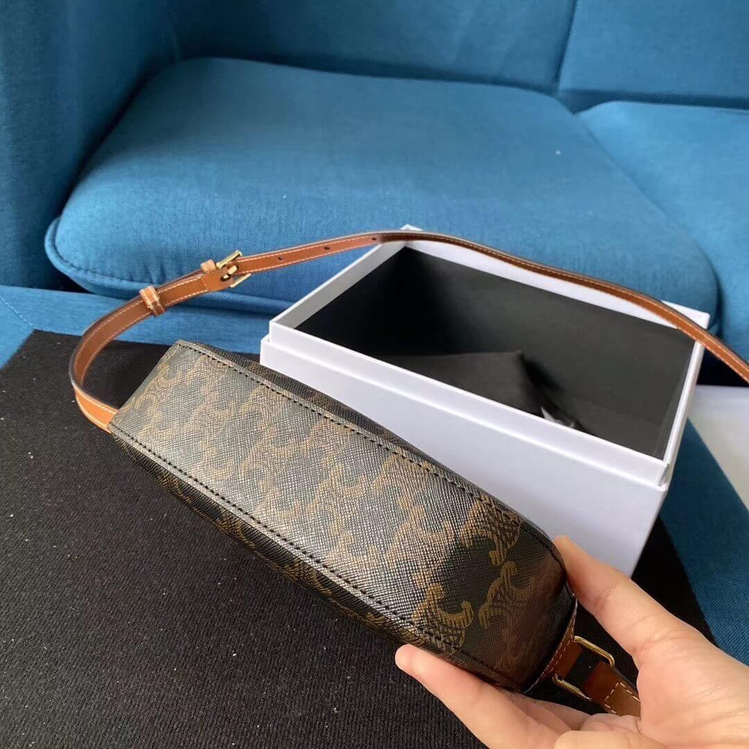 Celine Small Camera Bag In Triomphe Canvas 191522