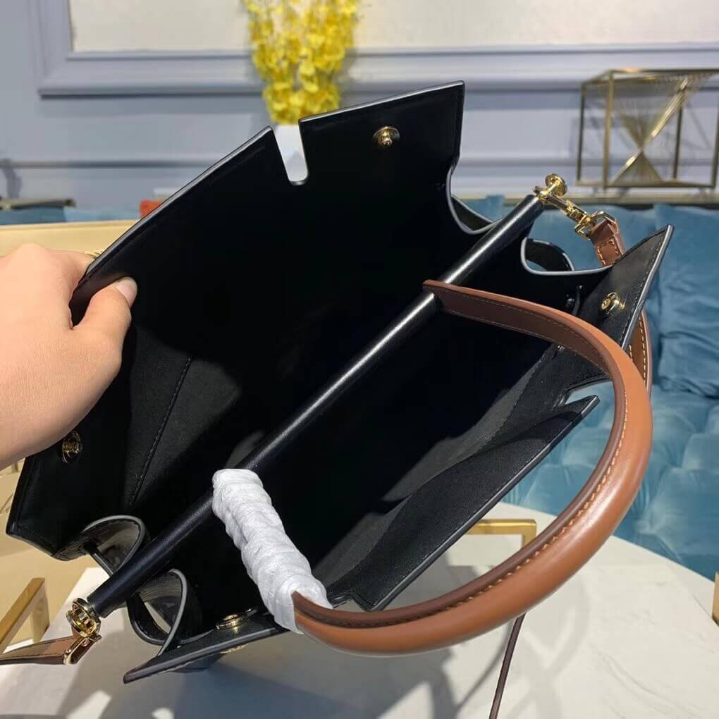 Burberry Medium Monogram Stripe E-canvas Title Bag 80216991