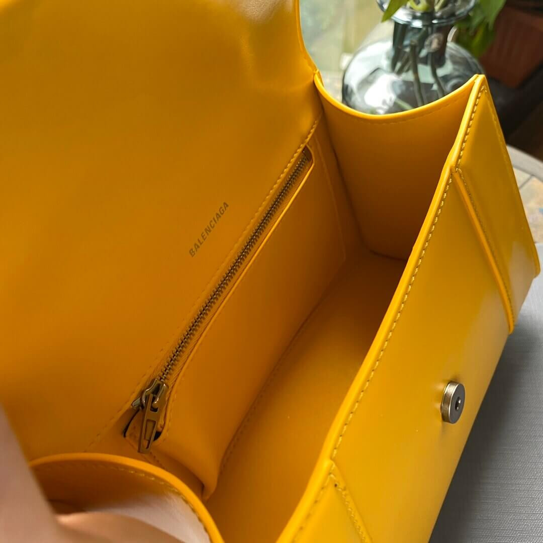 Balenciaga Hourglass S Shiny Box Calfskin Tote