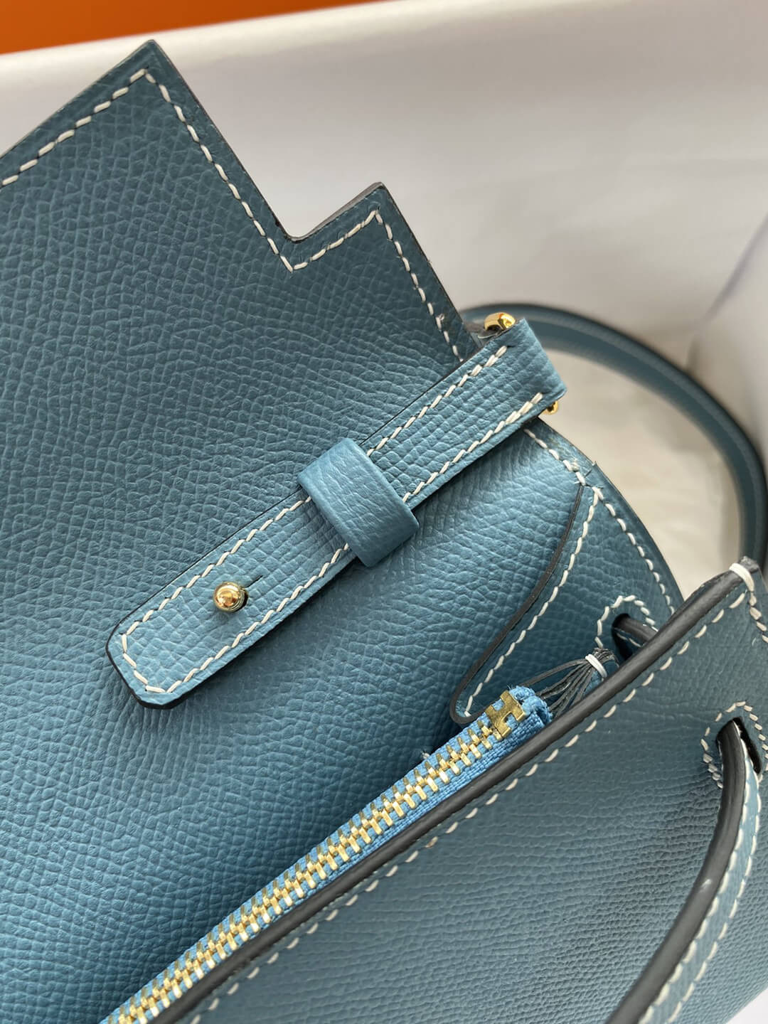 Hermes Kelly Wallet to Go Woc 499041 Blue