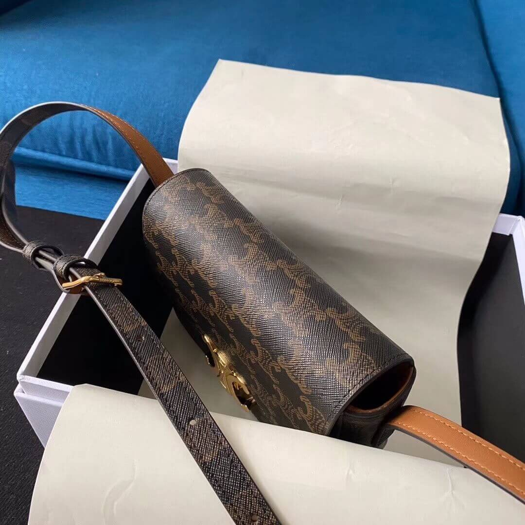 Celine Nano Triomphe Bag In Triomphe Canvas 191902