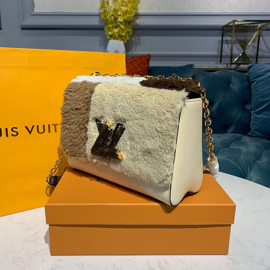 Louis Vuitton Shearling and Epi leather Twist MM M55450