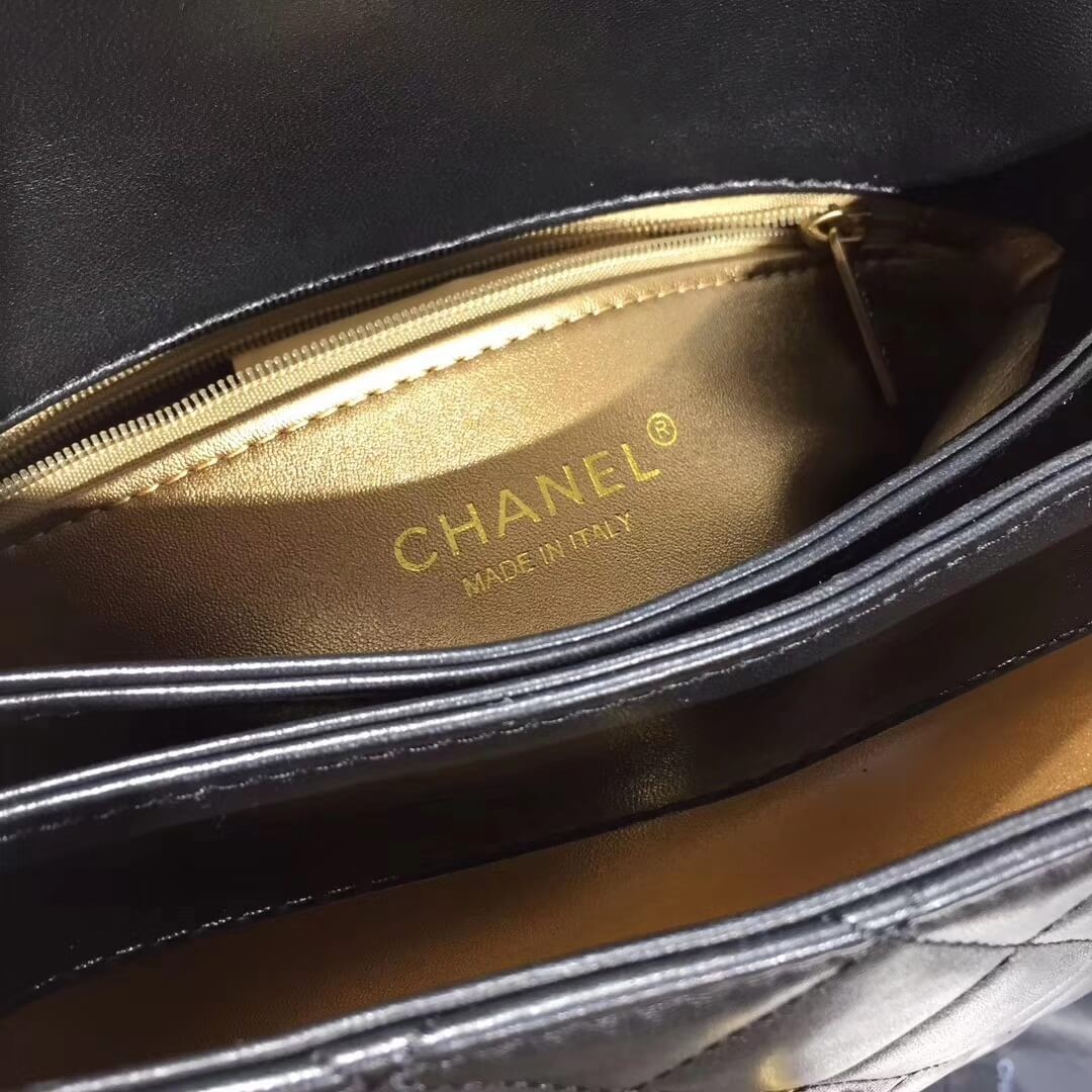 Chanel Flap Bag With Top Handle AS1174