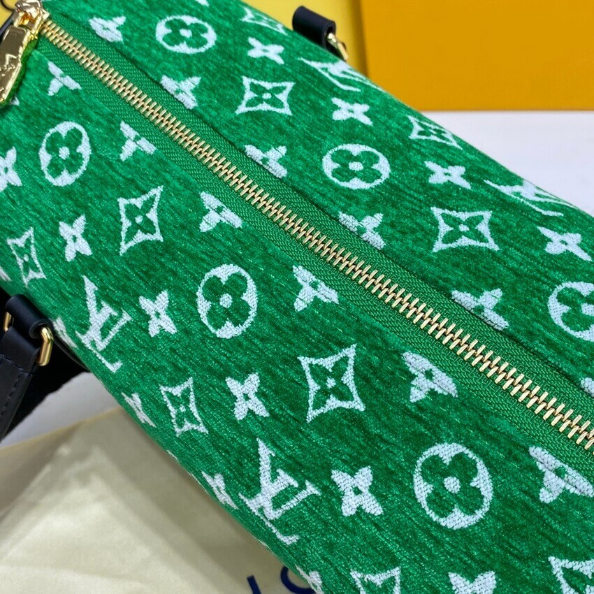 Louis Vuitton Monogram Jacquard Velvet Papillon Bag M46206 Green