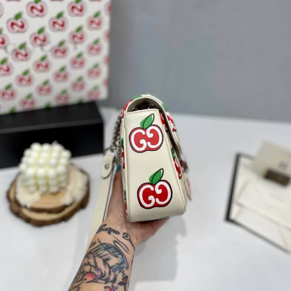 Gucci GG Apple Print Shoulder Bag 443497