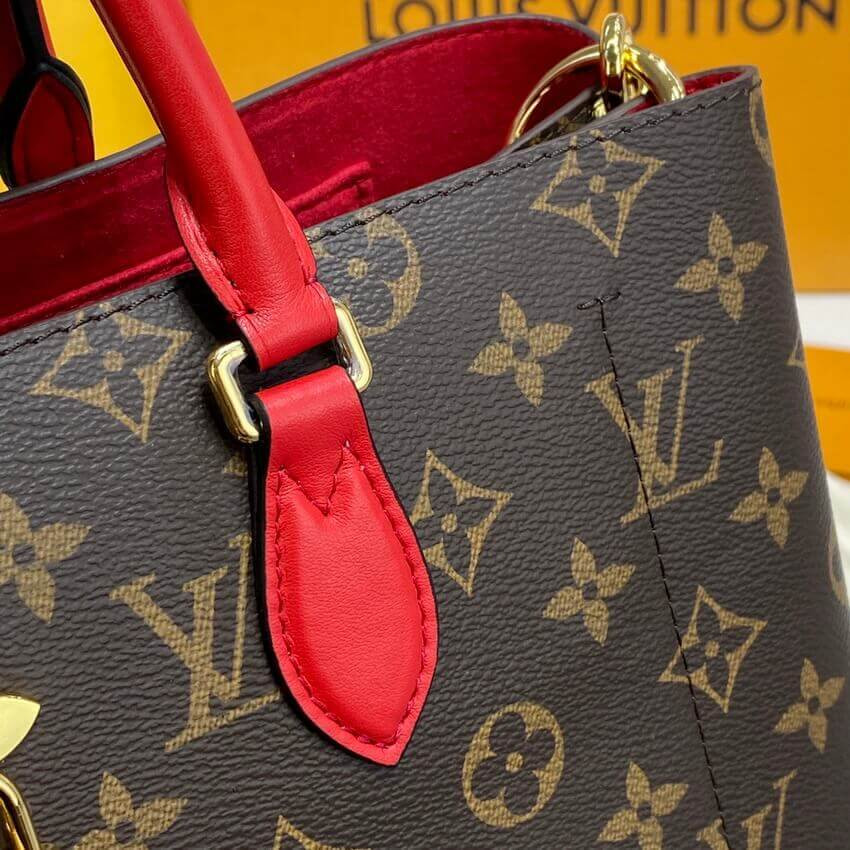 Louis Vuitton Monogram Canvas Flower Tote M43553 Red